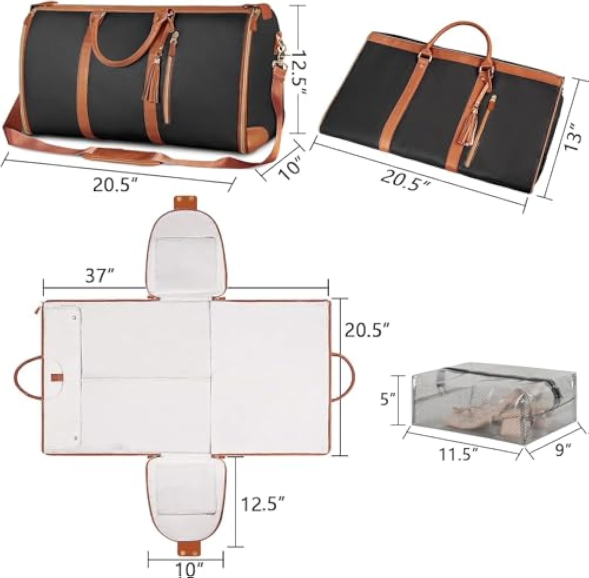 Convertible Carry-On Garment Bag for Travel